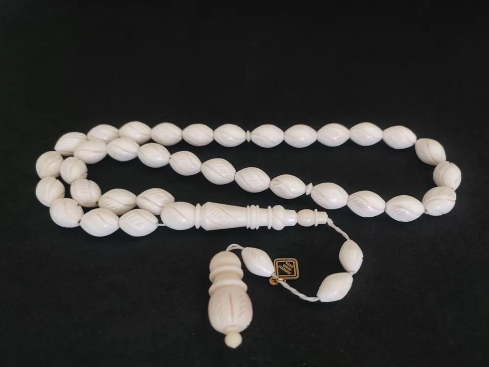 İskeçeli̇ Cemi̇l Usta Eseri̇ Tamamen Kalem Oyma El İşçi̇li̇kli̇ İri̇ Boy  Deve Kemi̇ği̇ küçük resim 3