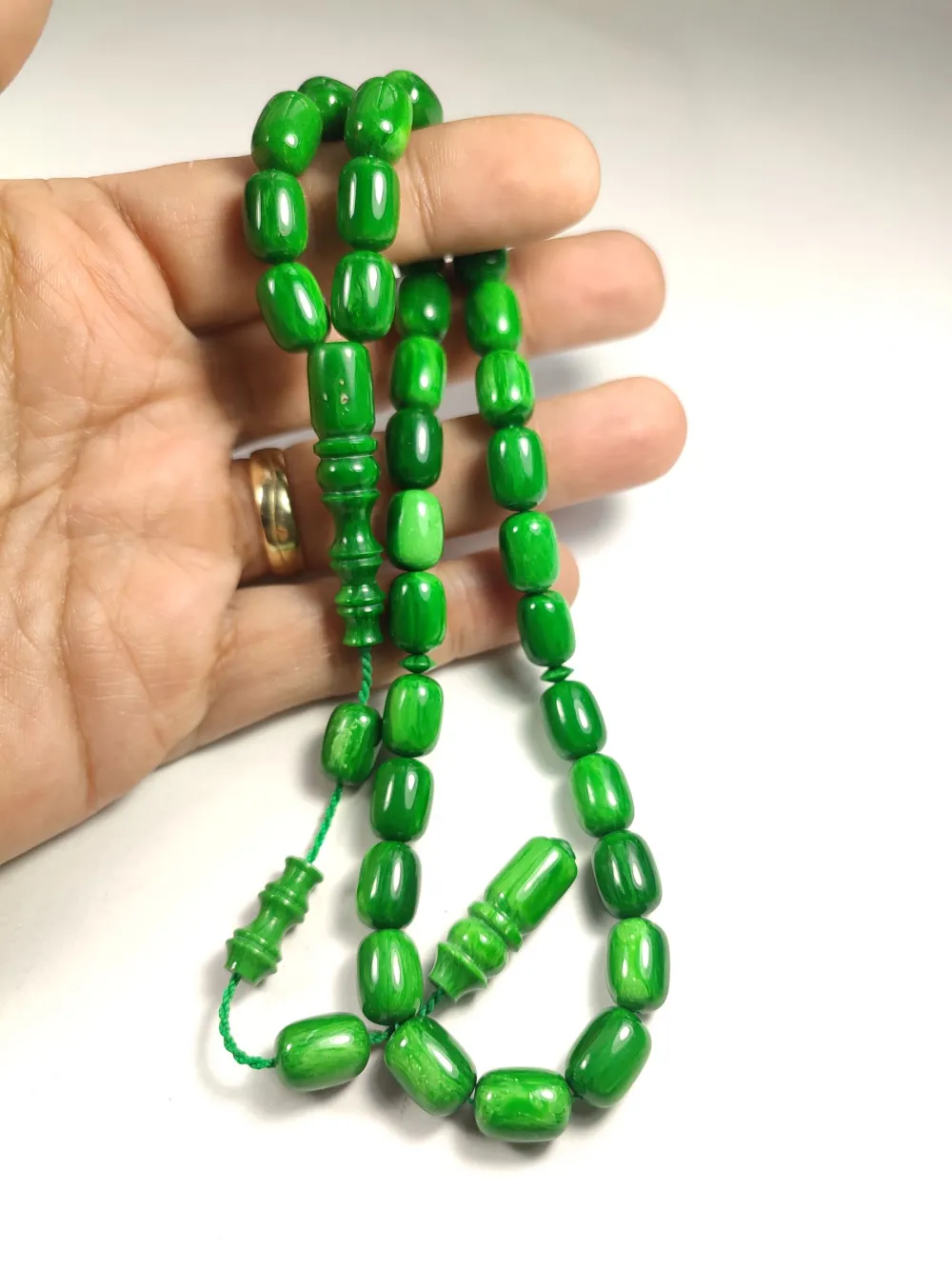 Emi̇na Ri̇şvani̇ Usta İşi̇ İmzalı Sıkma Kehri̇bar küçük resim 4