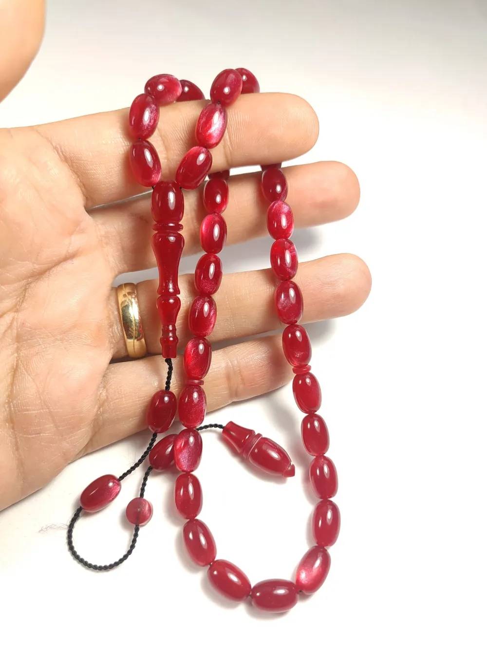 Muhammed Taci̇r Usta İşi̇ İmzalı Multi̇ Color  Sıkma Kehri̇bar küçük resim 5