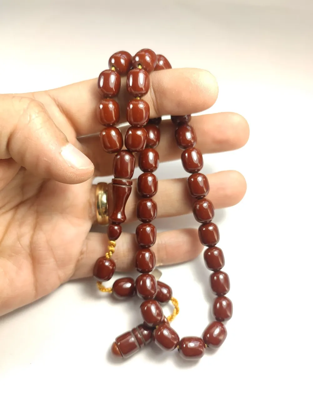 Muhammed Dabbas Usta İşi̇ İmzalı Sıkma Kehri̇bar küçük resim 4