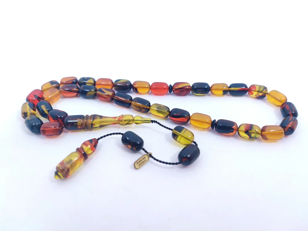 Uğur Şener Usta Eseri̇ 0.6 Şeffaf Deli̇m Çi̇ft Kat Ci̇lalı Ateş-İ Kehri̇bar küçük resim 2