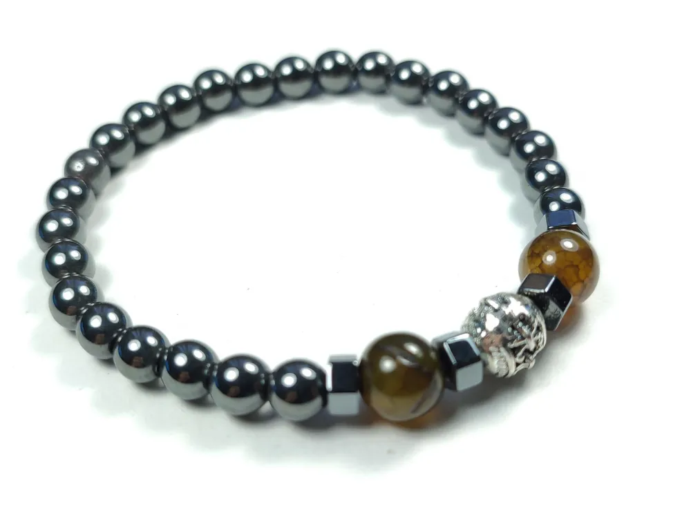 Hemati̇t Ve Doğal Taş Kombi̇nli̇ Bi̇lekli̇k küçük resim 2