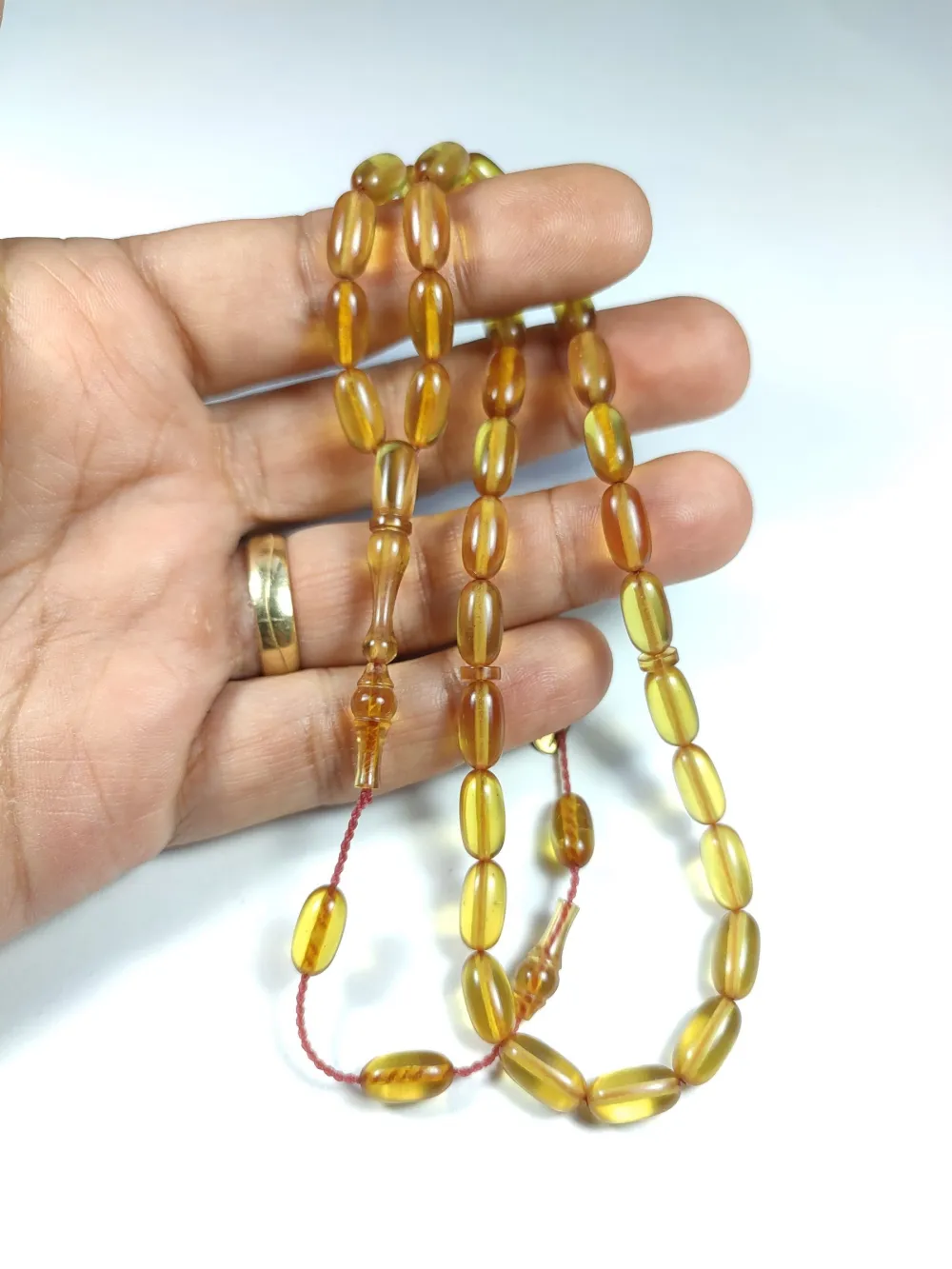 Ayhan Turan Usta İşi̇ İmzalı 0.6 Mi̇li̇m Şeffaf Deli̇m Alman Zar Kehri̇bar küçük resim 5