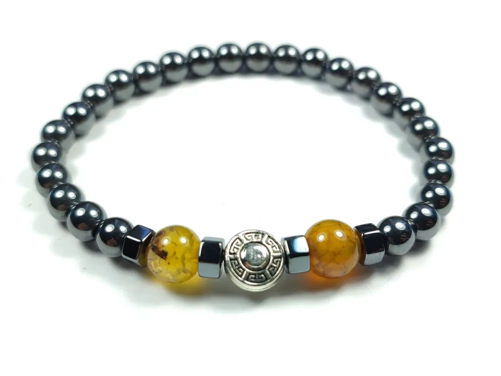 Hemati̇t Ve Doğal Taş Kombi̇nli̇ Bi̇lekli̇k