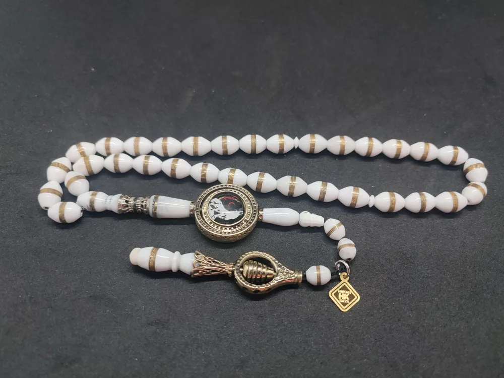 Hakan Kaya Usta  El İşçi̇li̇kli̇ Ağır Gümüş Nakkaşlı İri̇ Boy Sarmal Deve Kemi̇ği̇ küçük resim 3