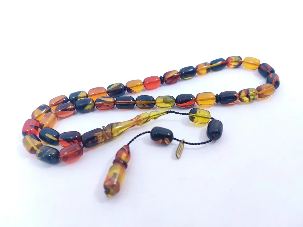 Uğur Şener Usta Eseri̇ 0.6 Şeffaf Deli̇m Çi̇ft Kat Ci̇lalı Ateş-İ Kehri̇bar