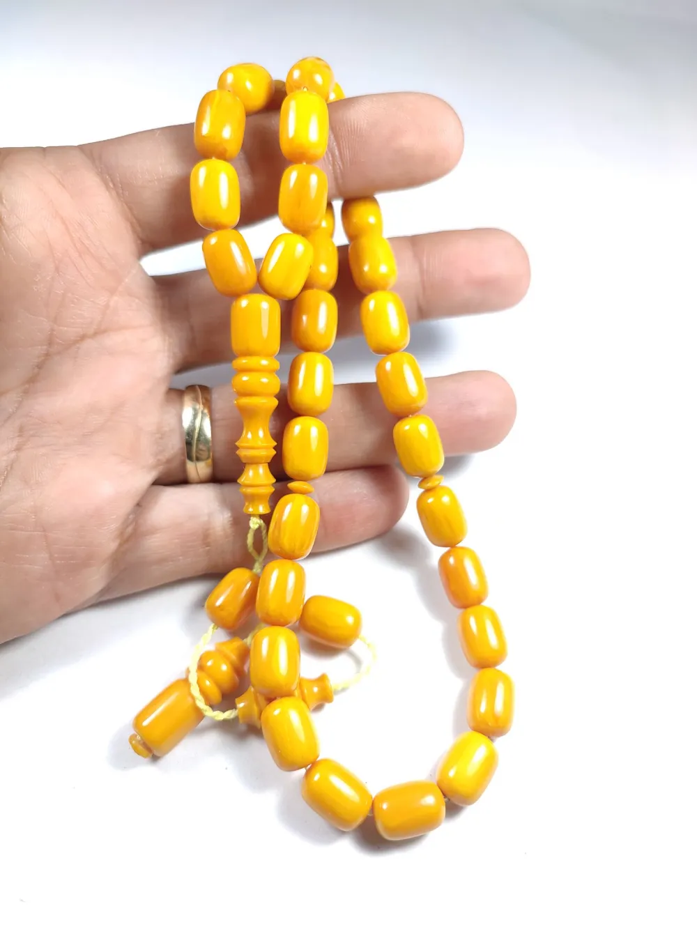 Emi̇na Ri̇şvani̇ Usta İşi̇ İmzalı Sıkma Kehri̇bar küçük resim 4