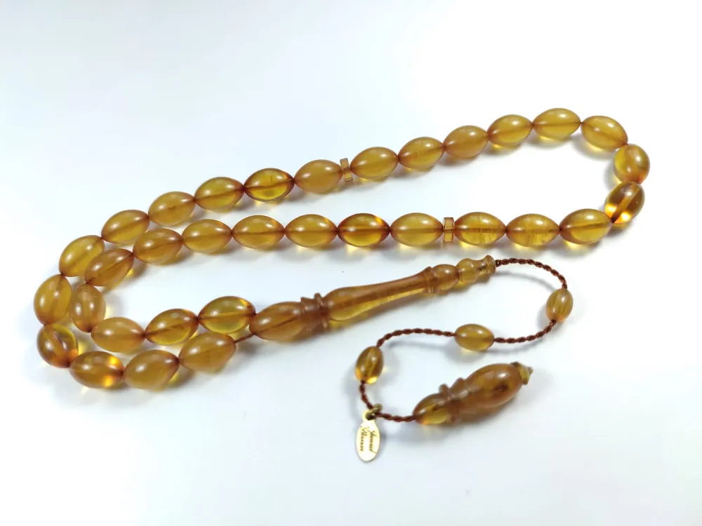 Junai̇d Hasan Usta İşi̇ İmzalı Sıkma Kehri̇bar küçük resim 4