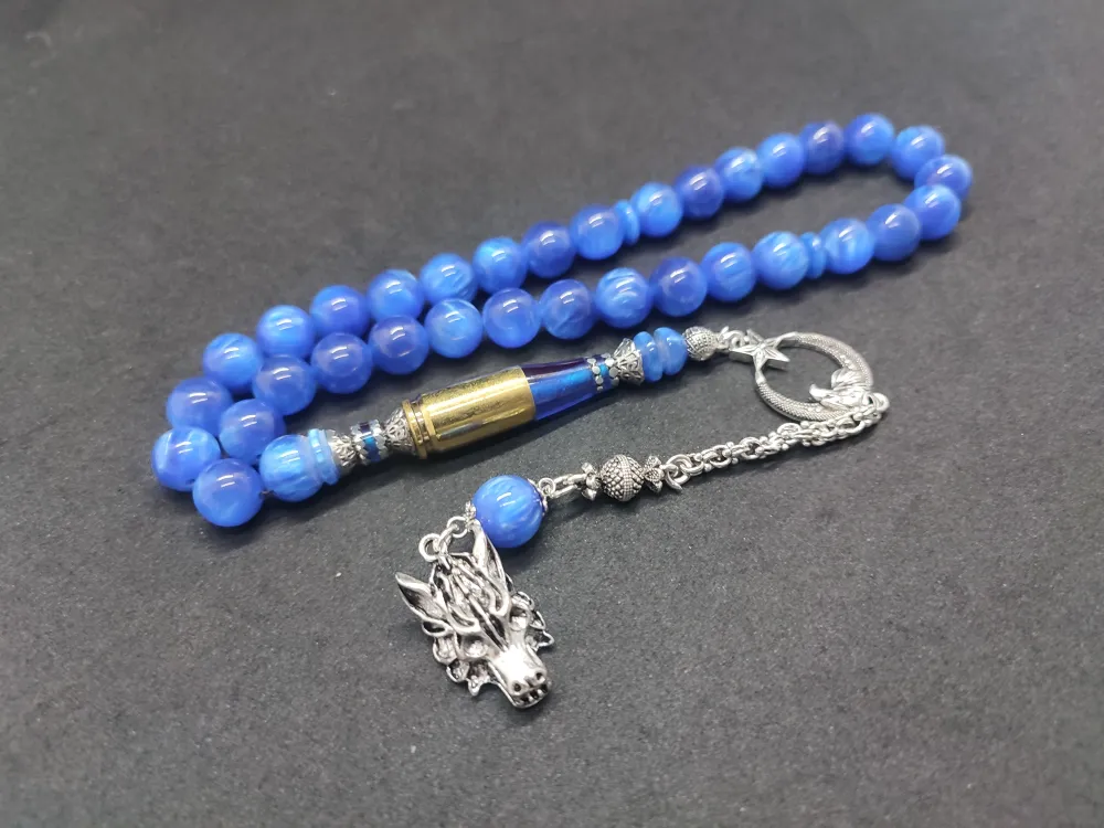 İmame Mermi̇ Kovanı Ve 925 Ayar Gümüş Nakkaş Kombi̇nli̇ Sıkma Kehri̇bar