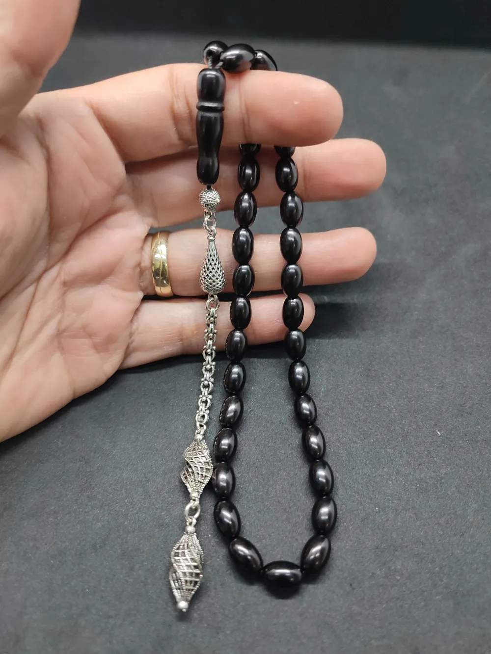 Şevket Alkan Usta Eseri̇ Alman Gümüş Püskül Kombi̇nli̇  Rus Oltu küçük resim 4