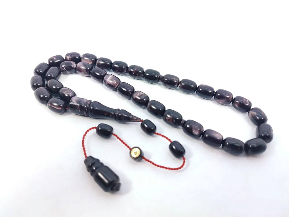 Ahmet Damar Usta Eseri̇ 0.6 Deli̇m İnci̇ Si̇yahı Sıkma Kehri̇bar küçük resim 3