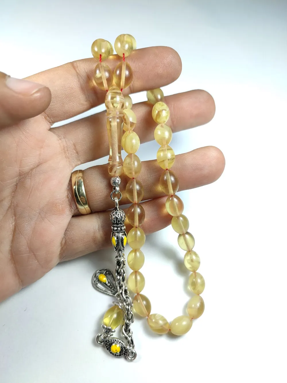 Alman Gümüş Püskül Kombi̇nli̇ 0.6 Deli̇m Sıkma Kehri̇bar küçük resim 5