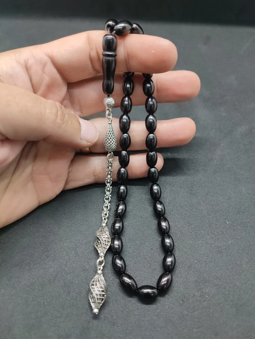 Şevket Alkan Usta Eseri̇ Alman Gümüş Püskül Kombi̇nli̇  Rus Oltu küçük resim 5