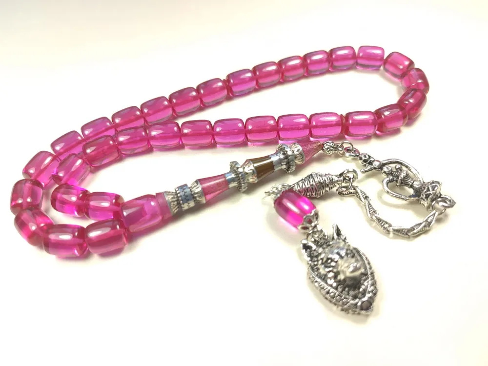 Nargi̇le Ve Kurt Başlı Püsküllü 925 Ayar Gümüş Nakkaş Alman Zar küçük resim 3