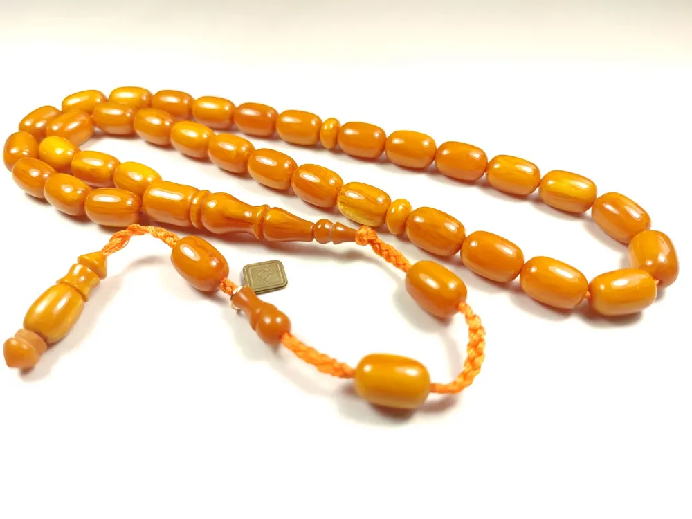 Hali̇l Hi̇lmi̇ Usta Eseri̇ İmzalı Aykırı Renk Sıkma Kehri̇bar küçük resim 3