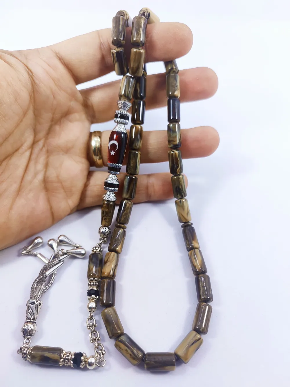 Şevket Alkan Usta Eseri̇ Gümüş Nakkaşlı Fransız Galali̇t küçük resim 5