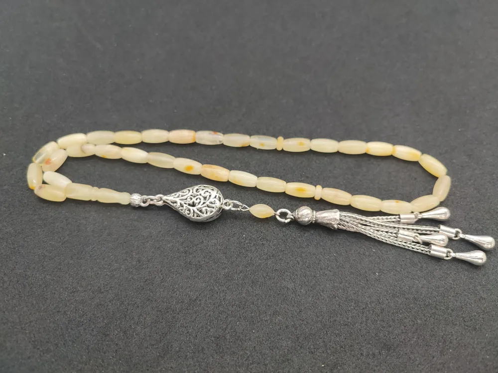 Kaçkar Usta Eseri̇ 10.75 Gr 475 Ayar Gümüş Püsküllü 11.18 Gr Mat Kaya Damla küçük resim 2