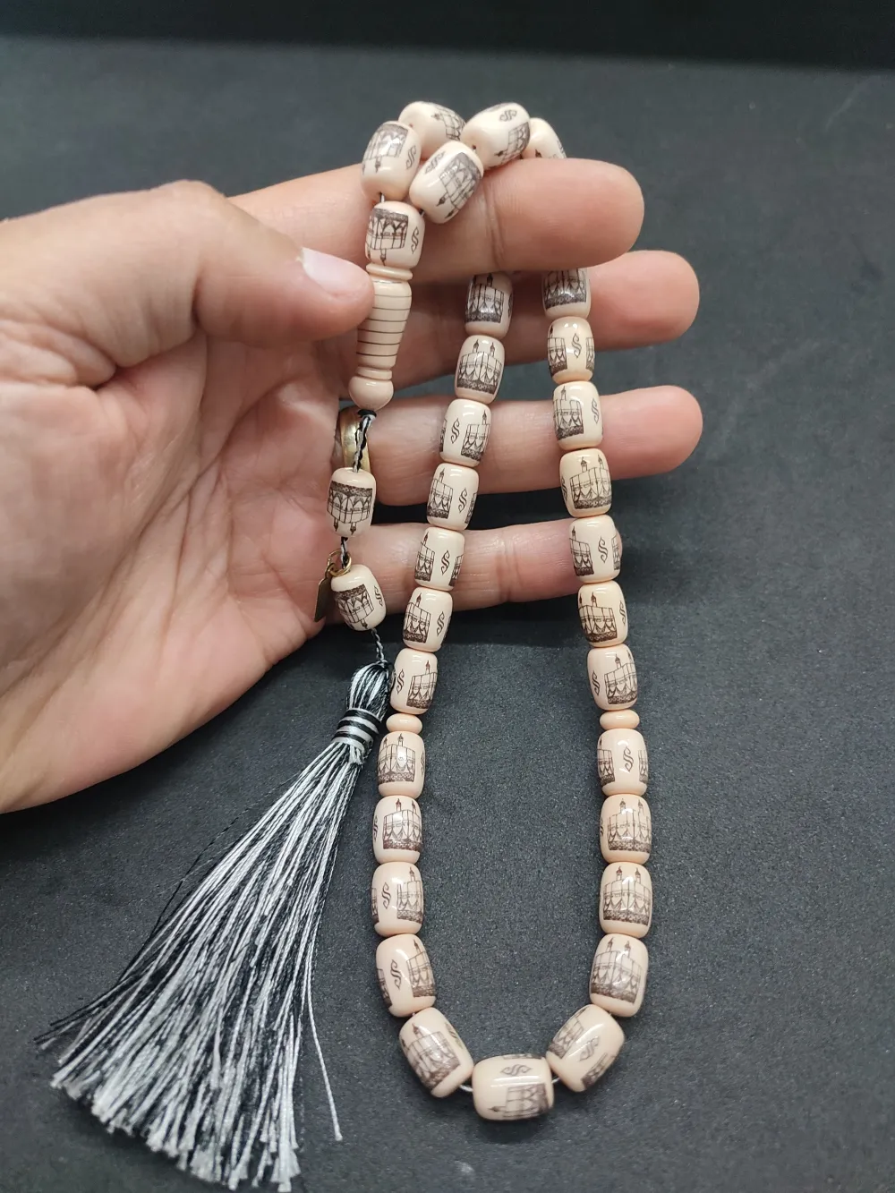 Zeyn Usta Eseri̇ Kabe Ve Kudüs Kalemkar İşçi̇li̇kli̇ Sıkma Kehri̇bar küçük resim 5