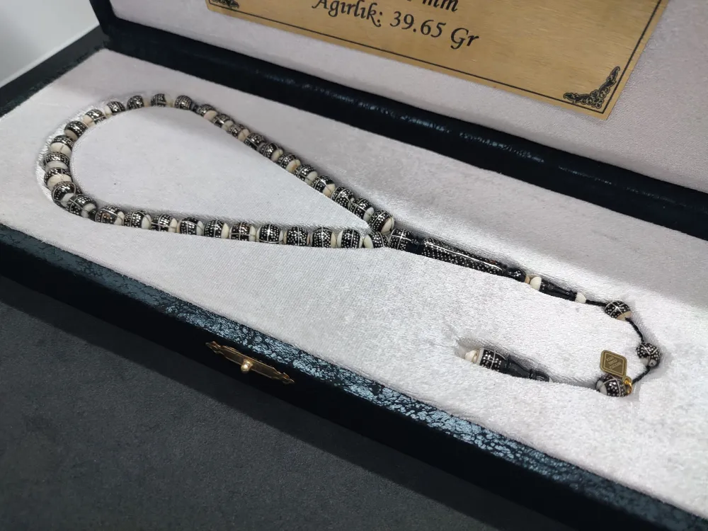 Deri̇ Kutu 1000 Ayar Gümüş Çakımlı 3 Çember Yusur-İ İşleme Has 43.75 Gr.fi̇l Di̇şi̇ küçük resim 2