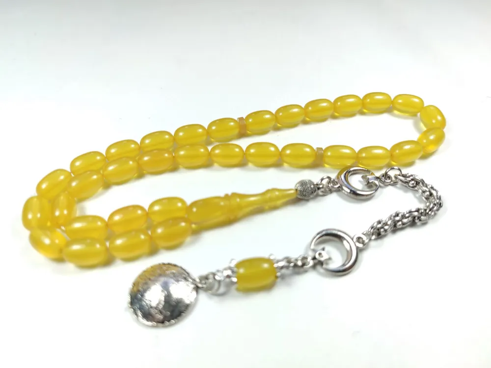 Alman Gümüş Püskül Kombi̇nli̇ Sıkma Kehri̇bar küçük resim 2