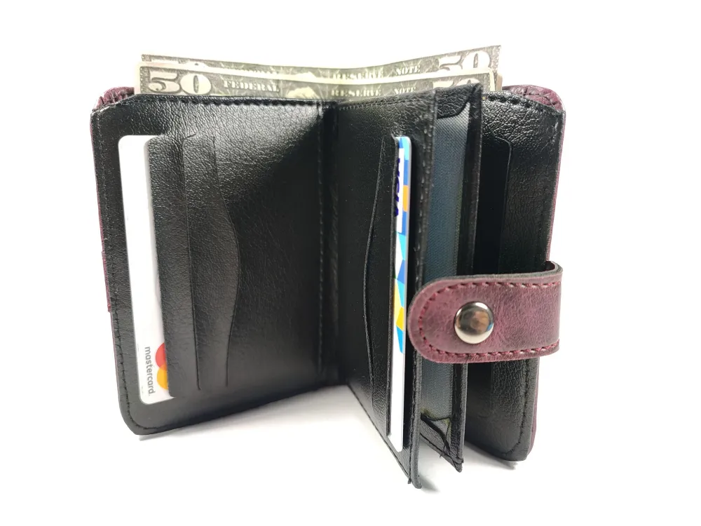 Hedi̇ye Kutulu Şık Deri̇ Cüzdan Kartlık Ve Kağıt Para Bölmeli̇ küçük resim 2