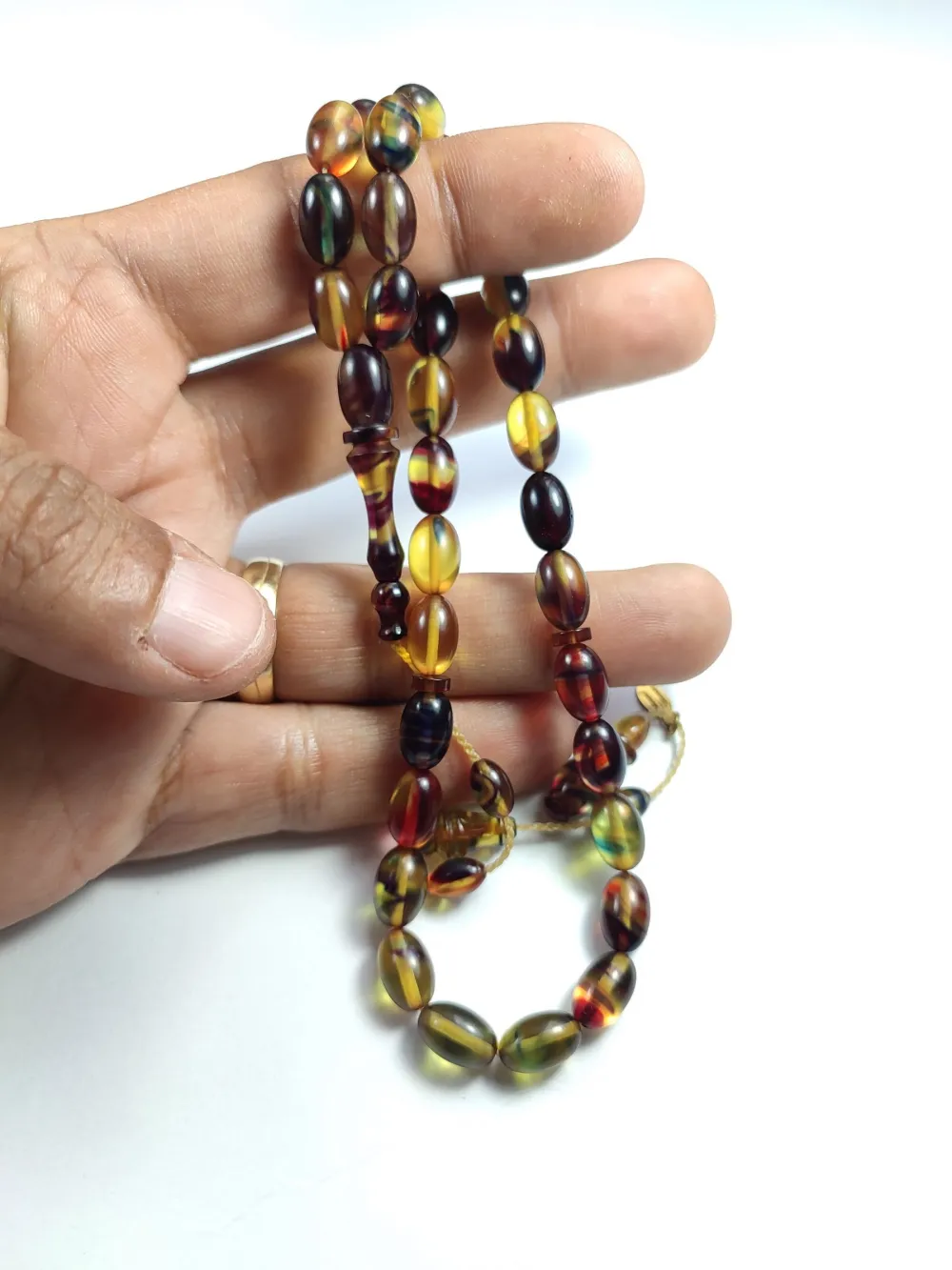 Junai̇d Hasan Usta İşi̇ İmzalı Sıkma Kehri̇bar küçük resim 2