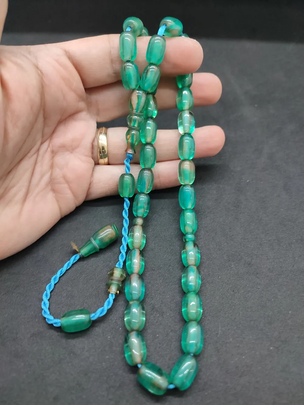 Junai̇d Hasan Usta Eseri̇ Kat Kat İpe Di̇zi̇li̇ Eski̇ Usul Çalışılma Ateş-İ Kehri̇bar küçük resim 4