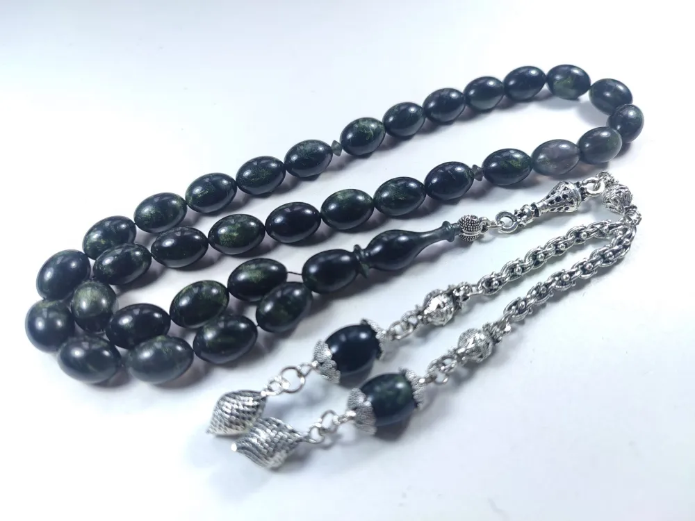 Gümüş Kaplama Püsküllü Mühürlü Senteti̇k Opal