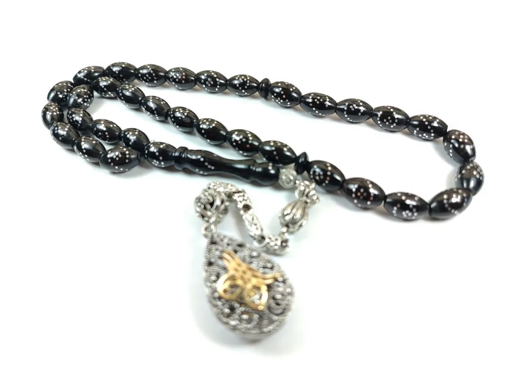 Alman Gümüş Püküllü 925 Ayar Gümüş Çakımlı Yusur (Deni̇z Mercanı) küçük resim 2