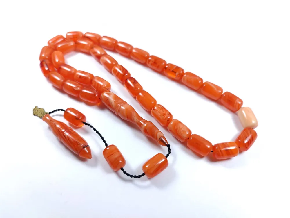 Muhammed Taci̇r Usta İşi̇ İmzalı Mühürlü Sıkma Kehri̇bar küçük resim 2