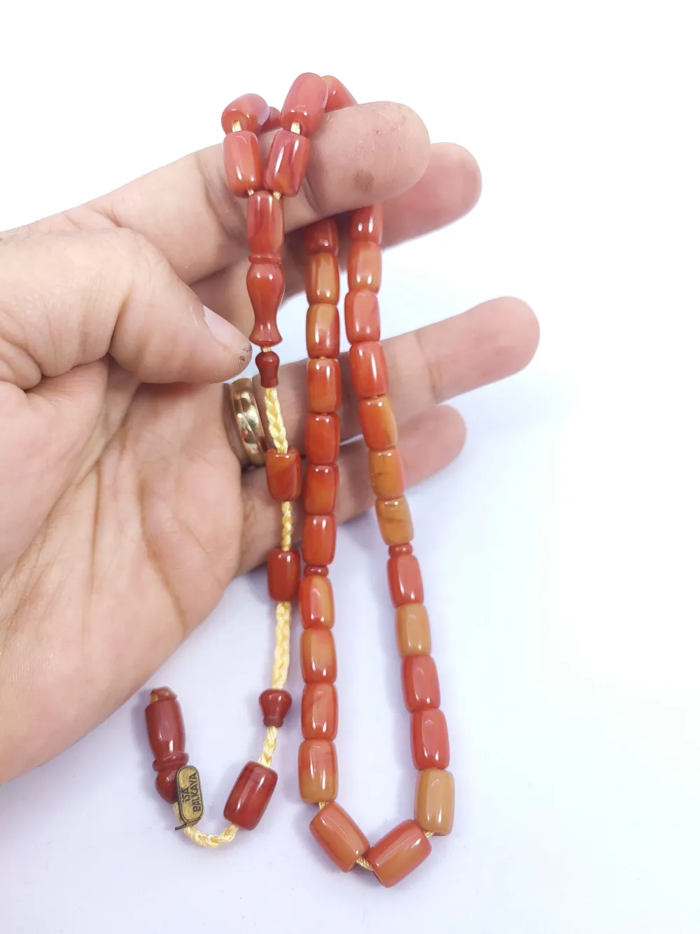 İsa Balkaya Eseri̇ Koni̇k Deli̇m(Eski̇ Usul) 12 Kat İpe Di̇zi̇li̇ Eski̇ Sıkma Kehri̇bar küçük resim 4