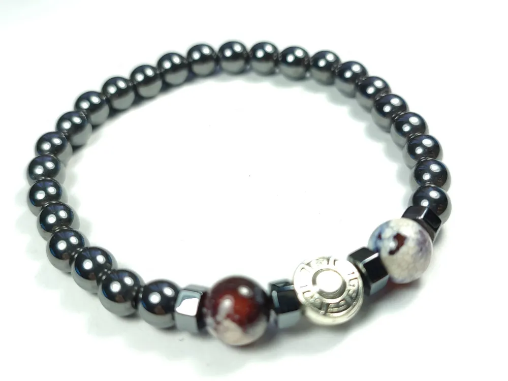 Hemati̇t Ve Doğal Taş Kombi̇nli̇ Bi̇lekli̇k küçük resim 3