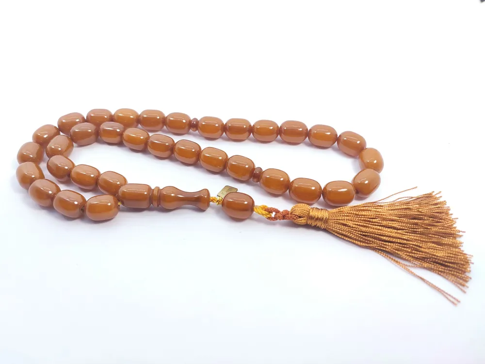 Ebu Zeyn Usta Eseri̇ İmzalı İri̇ Boy Sıkma Kehri̇bar küçük resim 3