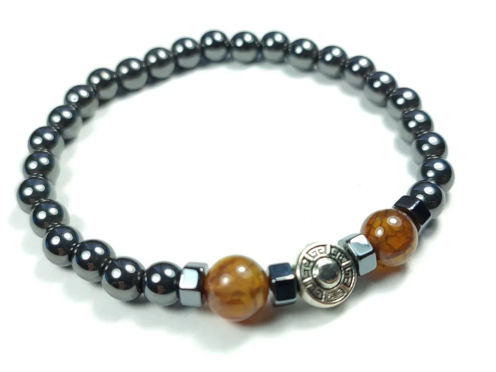 Hemati̇t Ve Doğal Taş Kombi̇nli̇ Bi̇lekli̇k küçük resim 2