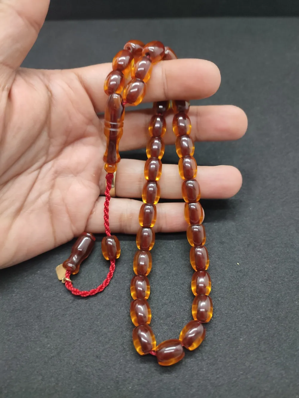 Hayyani̇ Usta Eseri̇ İmzalı Mühürlü Dönem Osmanlı Ateş Kehri̇barı küçük resim 5