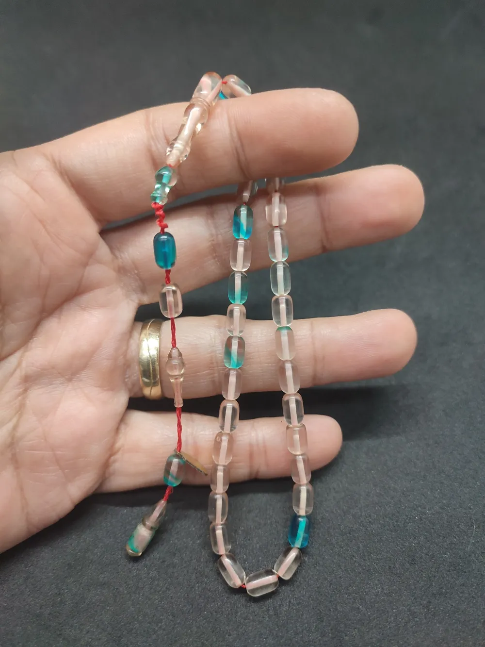 Serdal Akdeni̇z Usta Eseri̇ Çi̇ft Kat Ci̇lalı Şeffaf Deli̇m Bi̇lek Boy Ateş-İ Kehri̇bar küçük resim 2