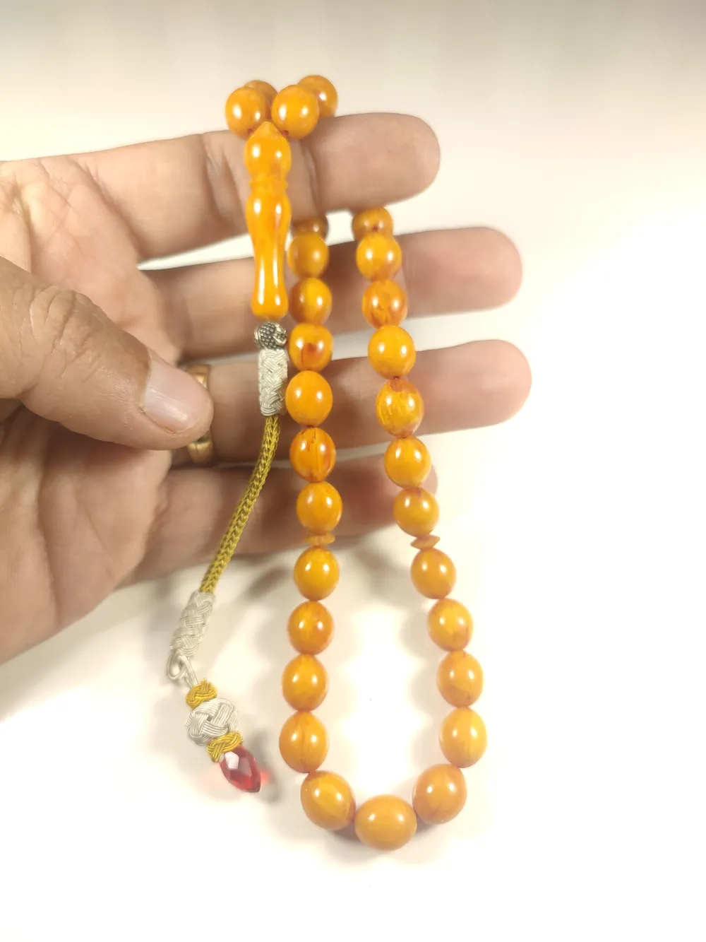 Darabacı Abdullah Usta Eseri̇ Trabzon Kazazi̇ye Püskül 3 Kat Ci̇lalı Sıkma Kehri̇bar küçük resim 5