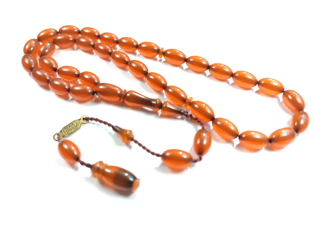 Ahmet Emi̇n Usta İşi̇ İmzalı Mühürlü Sıkma Kehri̇bar küçük resim 3