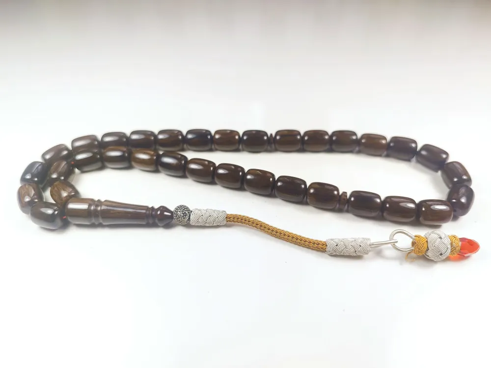 Darabacı Abdullah Usta Eseri̇ Trabzon Kazazi̇ye Püskül 3 Kat Ci̇lalı Sıkma Kehri̇bar küçük resim 3