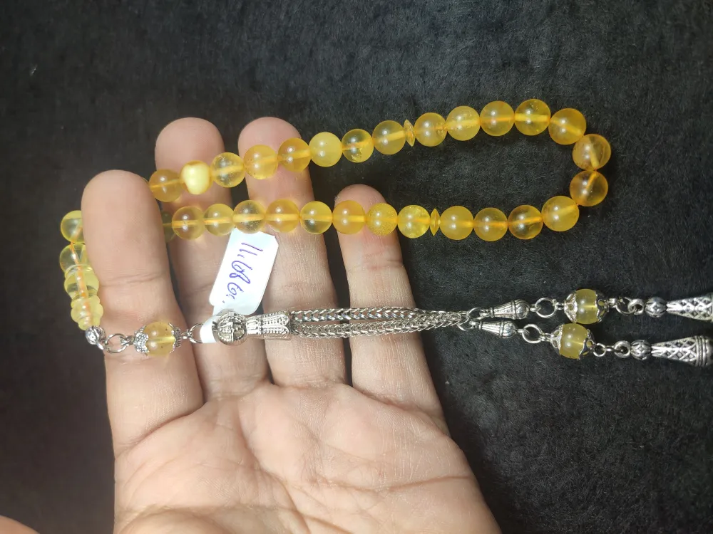 11.68 Gr. Orji̇nal Rus Kaya Damla Kehri̇bar küçük resim 4