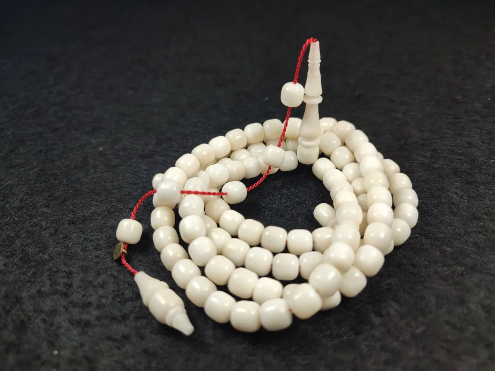 Mehmet Erbabacan Usta İşi̇ İmzalı Mühürlü Narçıl 99 Luk Namaz Tesbi̇hi̇ küçük resim 3