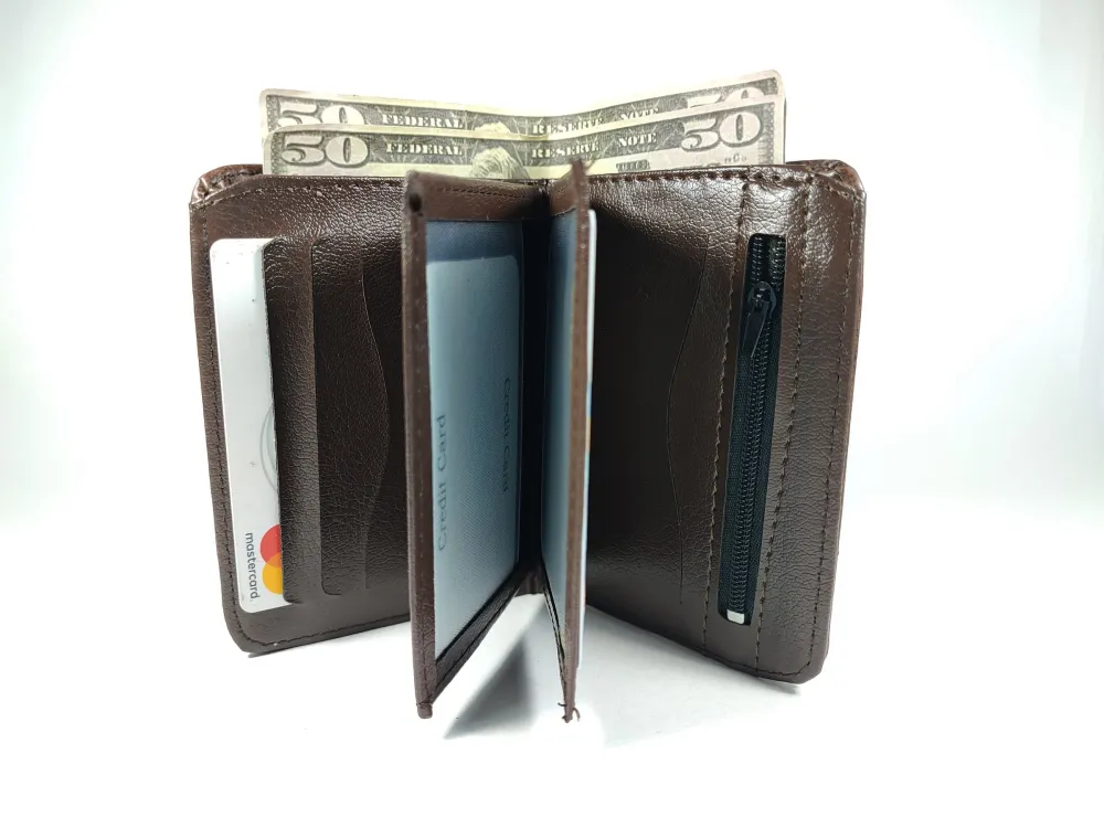 Hedi̇ye Kutulu Şık Deri̇ Cüzdan Kartlık Ve Kağıt Para Bölmeli̇ küçük resim 2