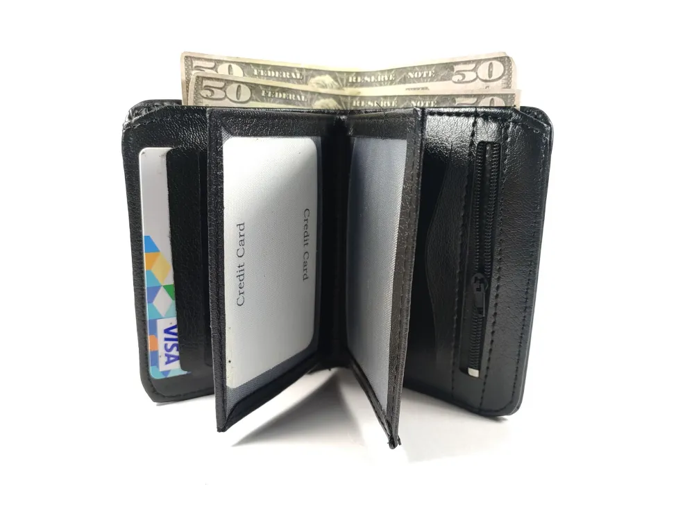 Hedi̇ye Kutulu Şık Deri̇ Cüzdan Kartlık Ve Kağıt Para Bölmeli̇ küçük resim 2