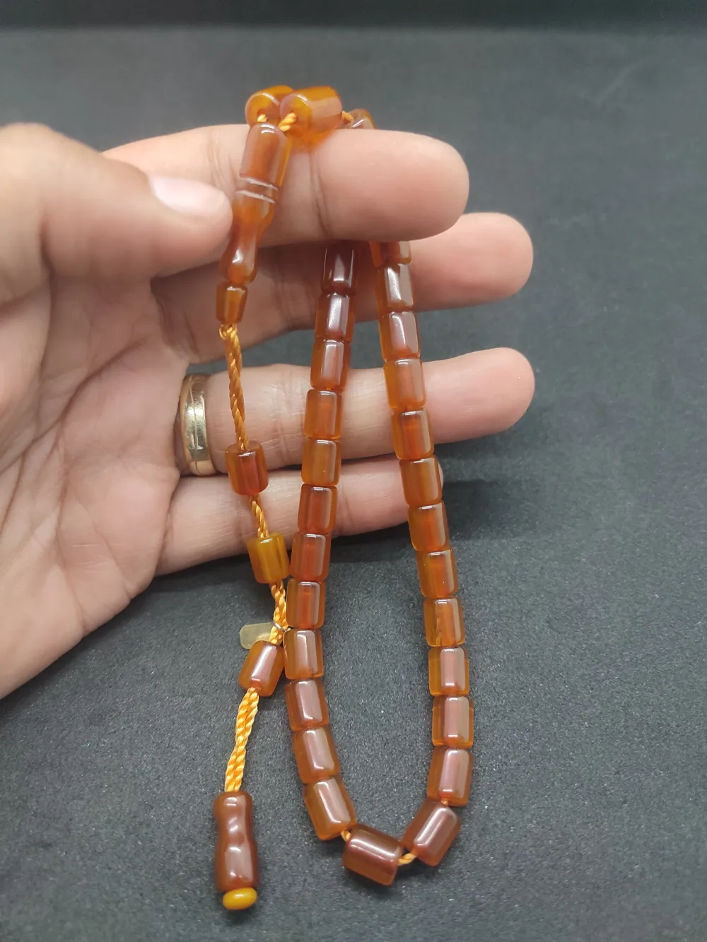 Dabbas Usta Eseri̇ İmzalı El Boy Alman Faturan Sıkma Kehri̇bar küçük resim 5