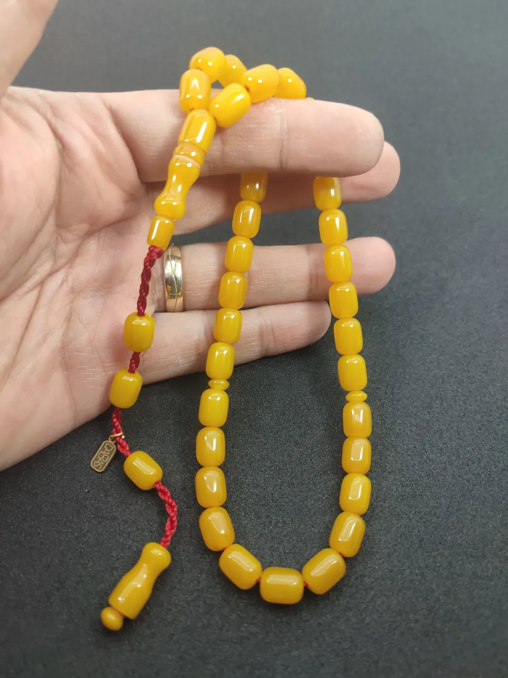 Muhammed Dabbas Usta İşi̇ İmzalı Sıkma Kehri̇bar küçük resim 4