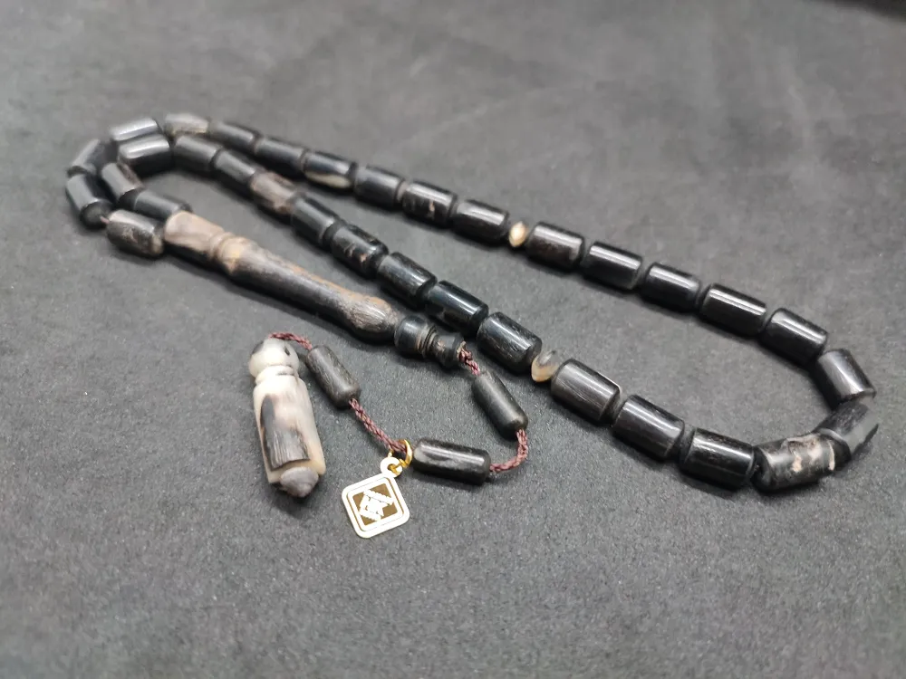 Hali̇l Hi̇lmi̇ Usta Eseri̇ Alaca Renk El Boy Naturel Koç Boynuzu küçük resim 2