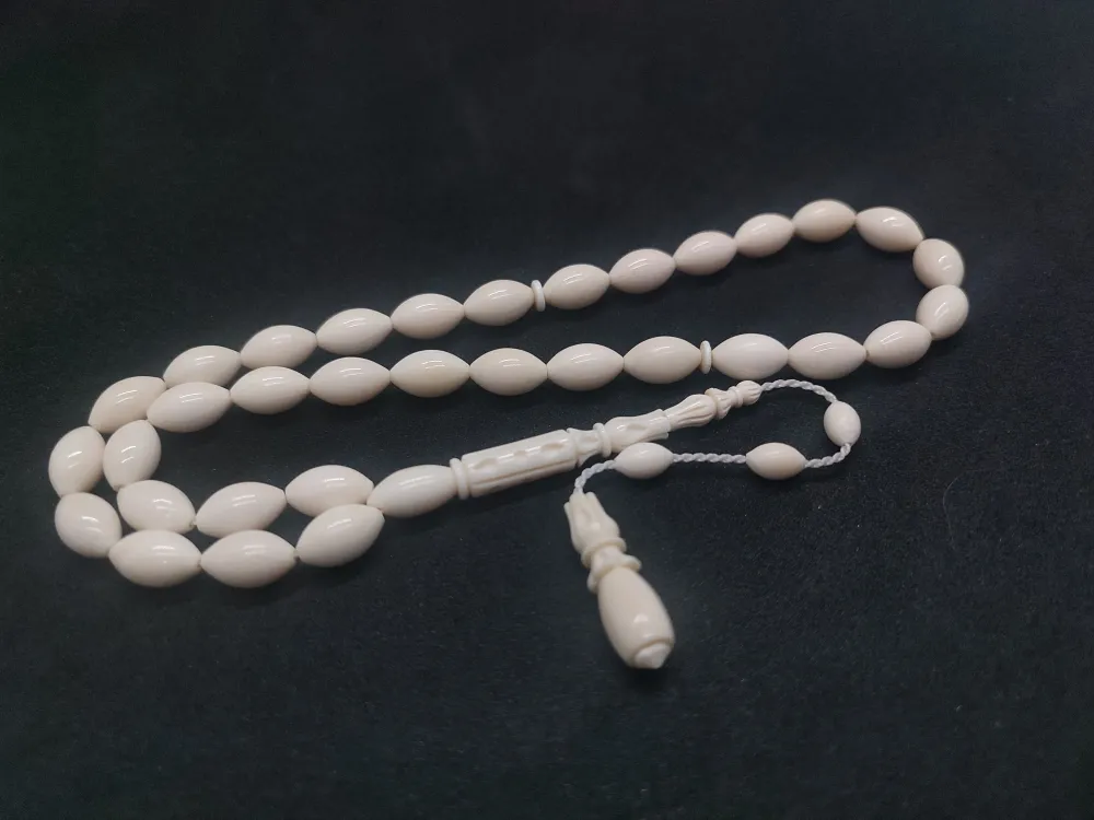 25.89 Gr.şevket Alkan Usta Eseri̇ İmame Kalem Oyma Çi̇ft Parça Mors Di̇şi̇ küçük resim 3