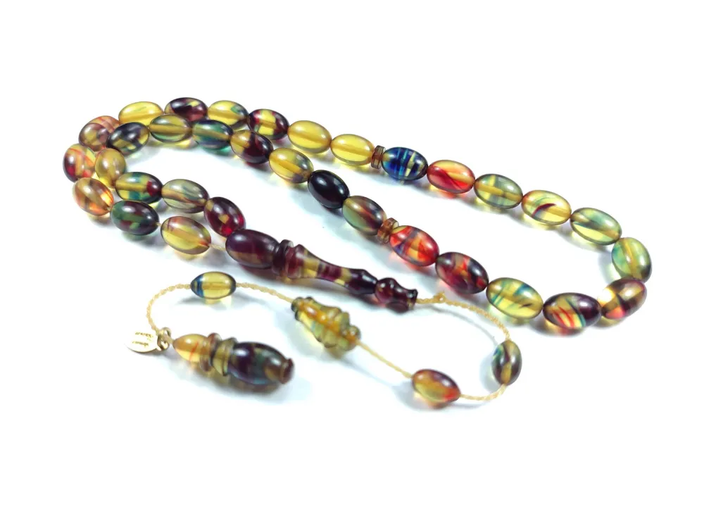 Junai̇d Hasan Usta İşi̇ İmzalı Sıkma Kehri̇bar küçük resim 4