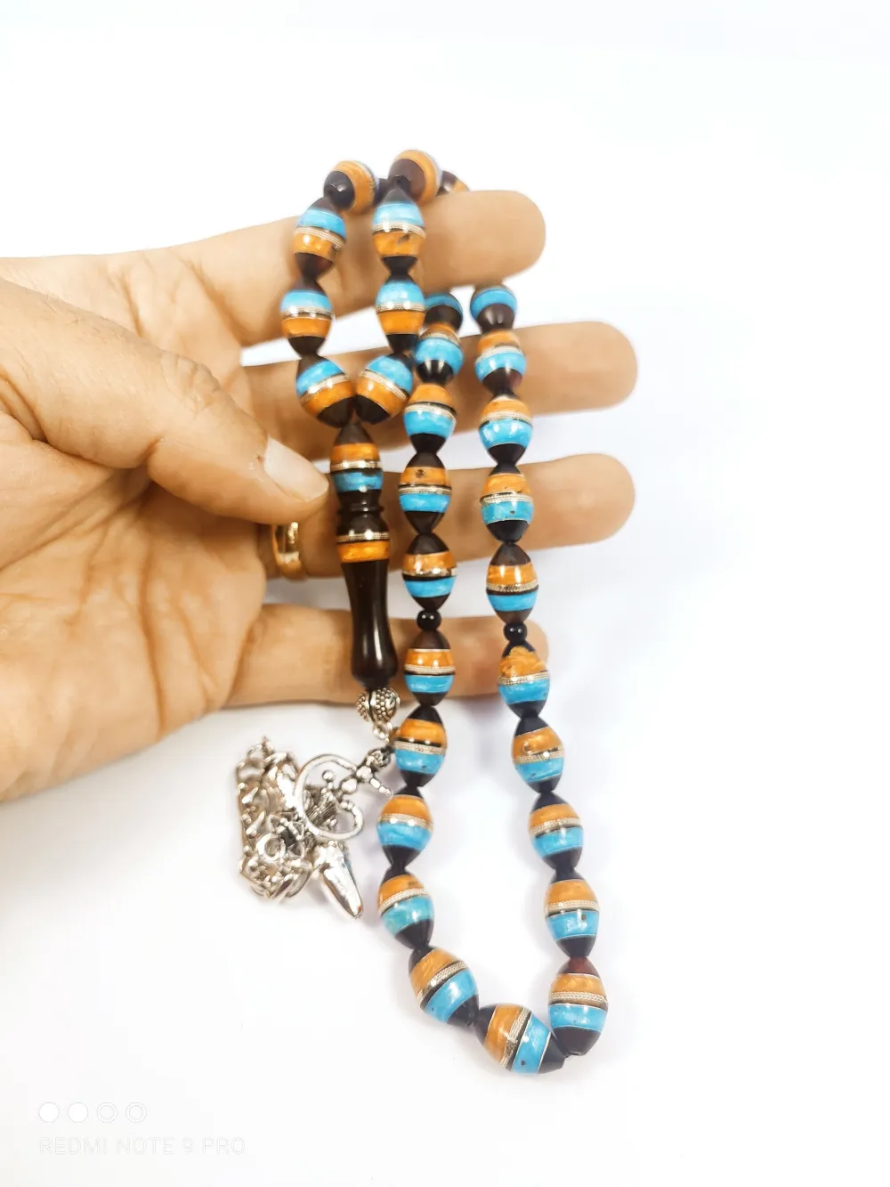 Şevket Alkan Usta Eseri̇ İri̇ Boy Mi̇neli̇ Gümüş Sarmal Kuka küçük resim 5