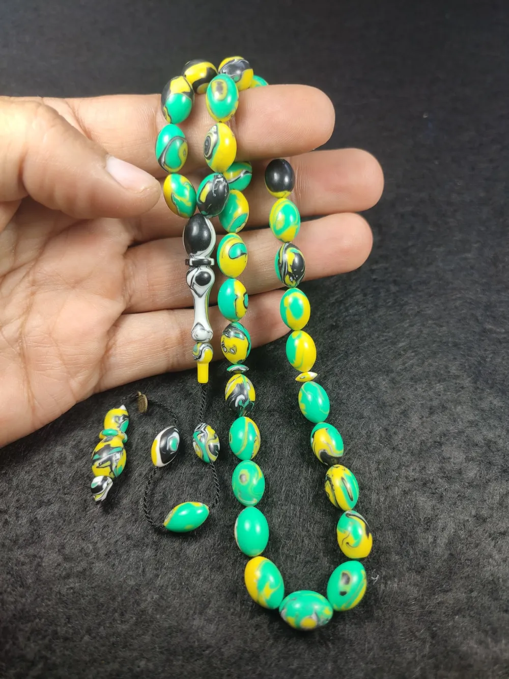 Fati̇h Erbabacan Usta İşi̇ İmzalı Mühürlü  Ari̇zona Fi̇ruze küçük resim 5